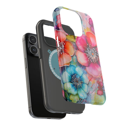 Vibrant Watercolor Floral Garden - MagSafe iPhone Series Case