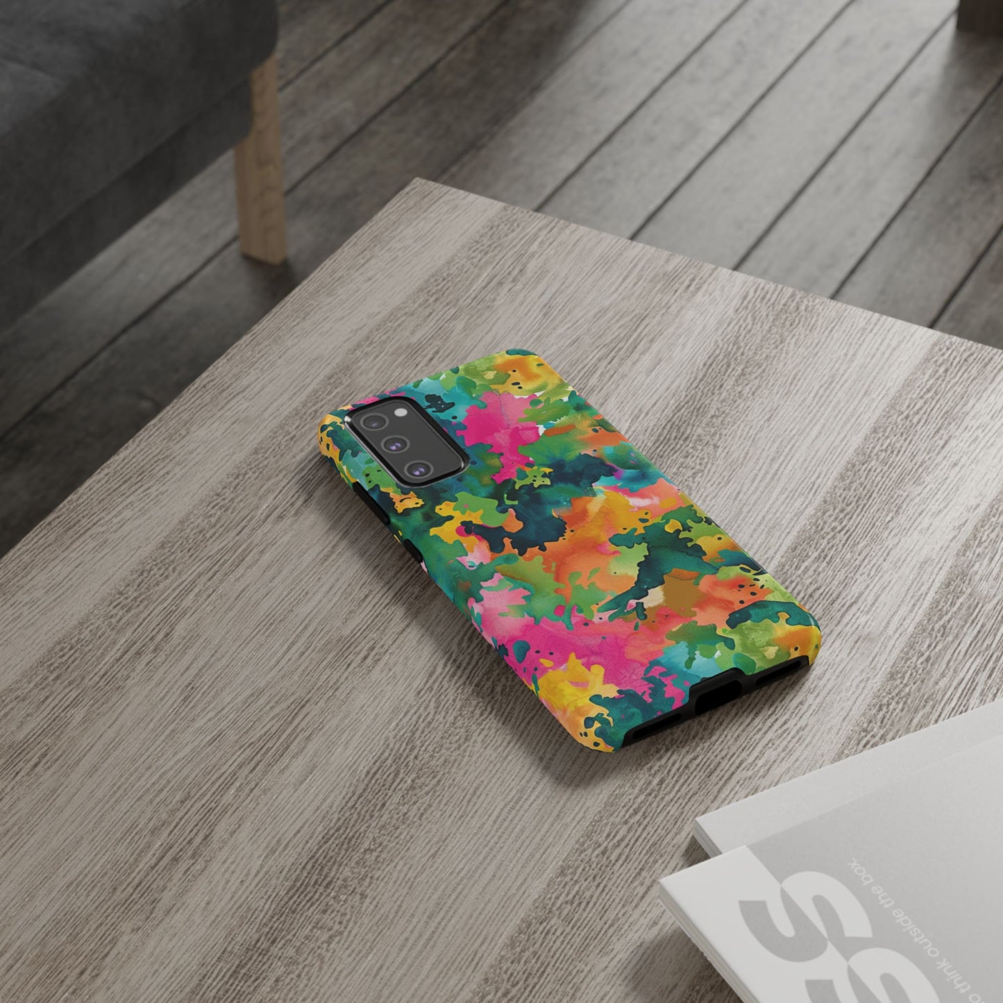 Vibrant Watercolor Splash Samsung Galaxy Case – Multicolor Abstract Artistic Design