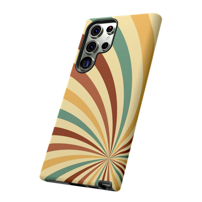 Earthy Retro Swirl Samsung Galaxy Case – Dual-Layer Protection with 70s-Inspired Earth Tones