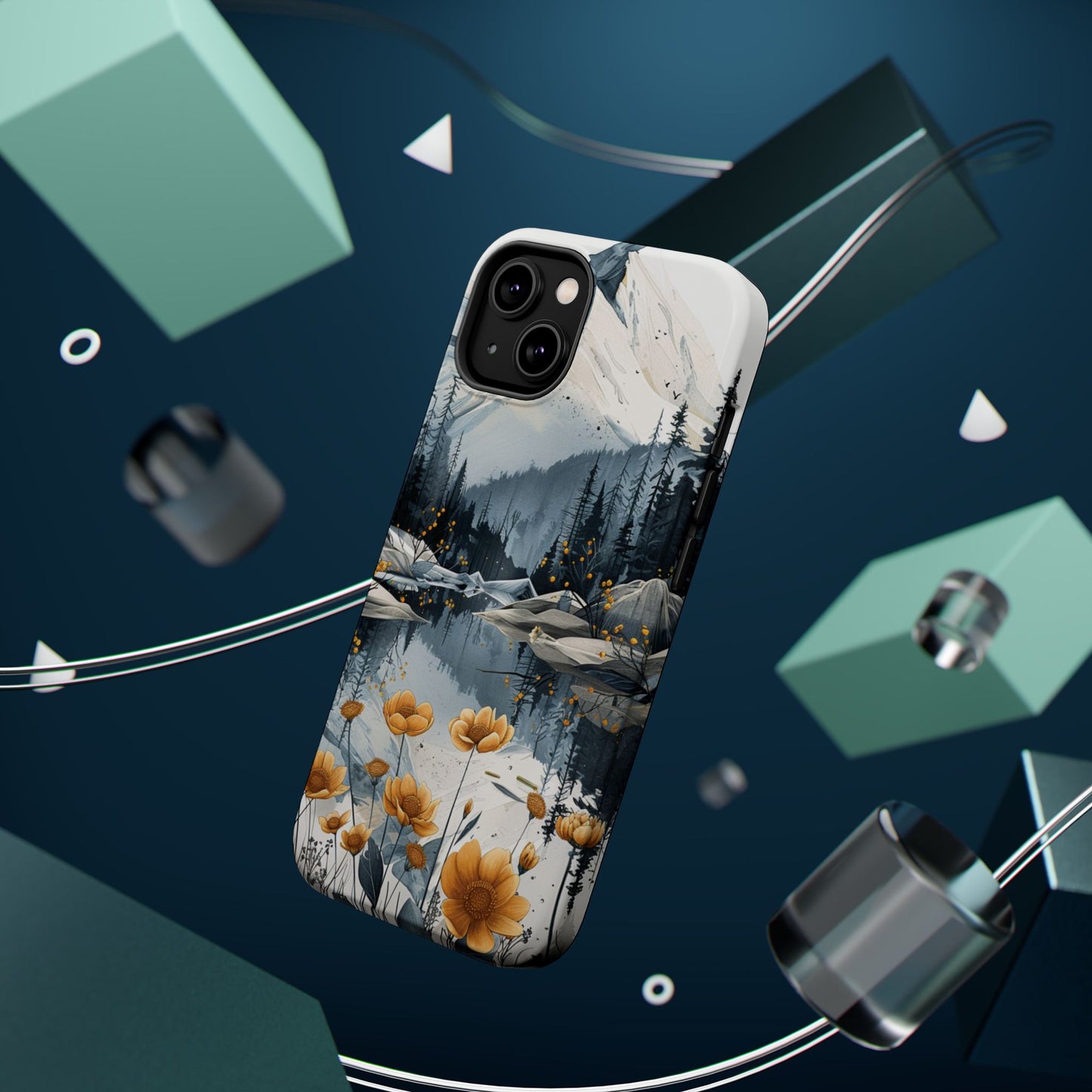 Silver Alpine Wildflower iPhone Case