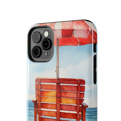 Beachfront Sunset Lounge iPhone Case – Rearview Edition