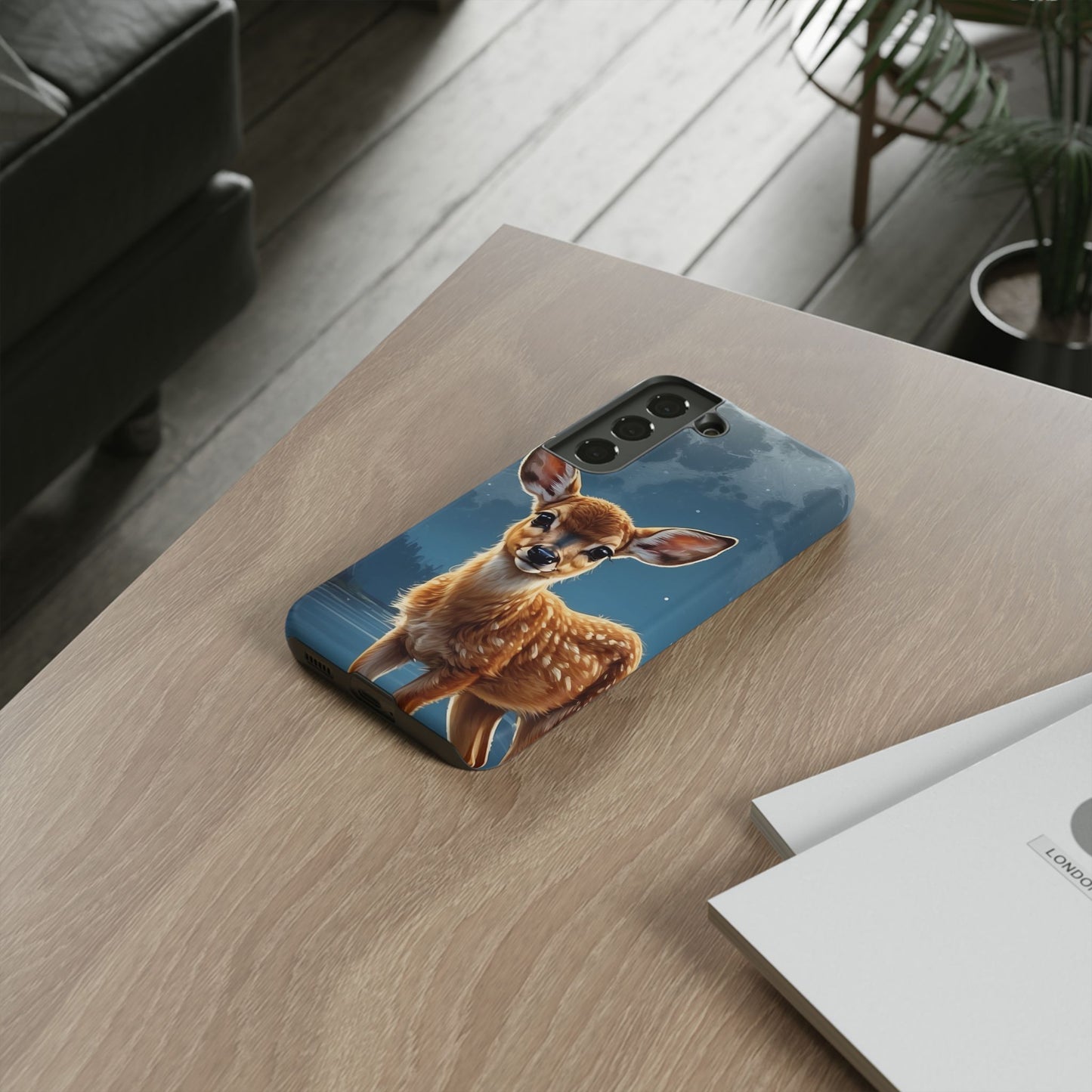 Samsung Galaxy Case – Enchanted Fawn Under the Moonlit Sky