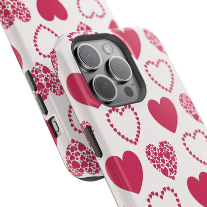 Clustered Pink Hearts MagSafe iPhone Case