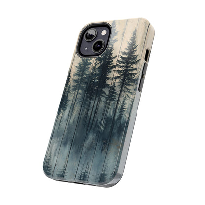 Misty Forest iPhone Case - Rustic Nature-Inspired Protective Cover