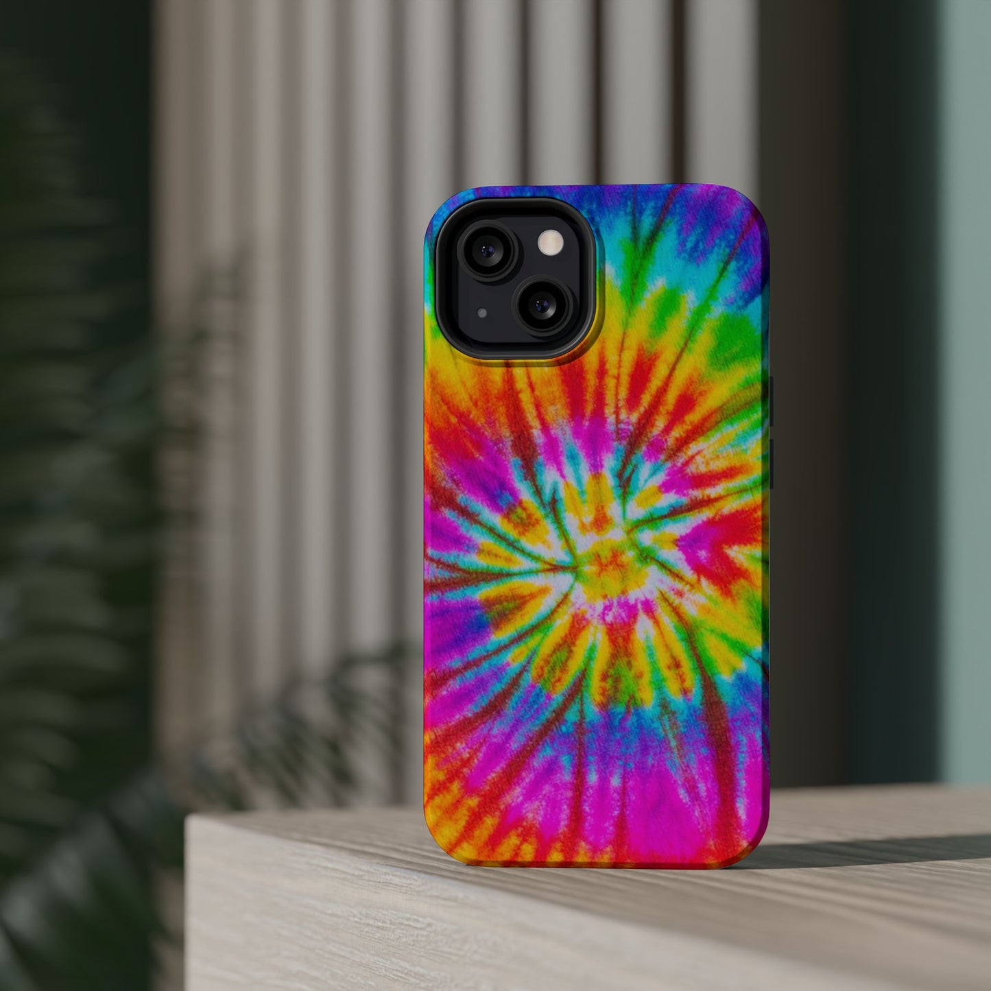 Rainbow Spiral Tie-Dye MagSafe Case – Vibrant Colors & Functionality