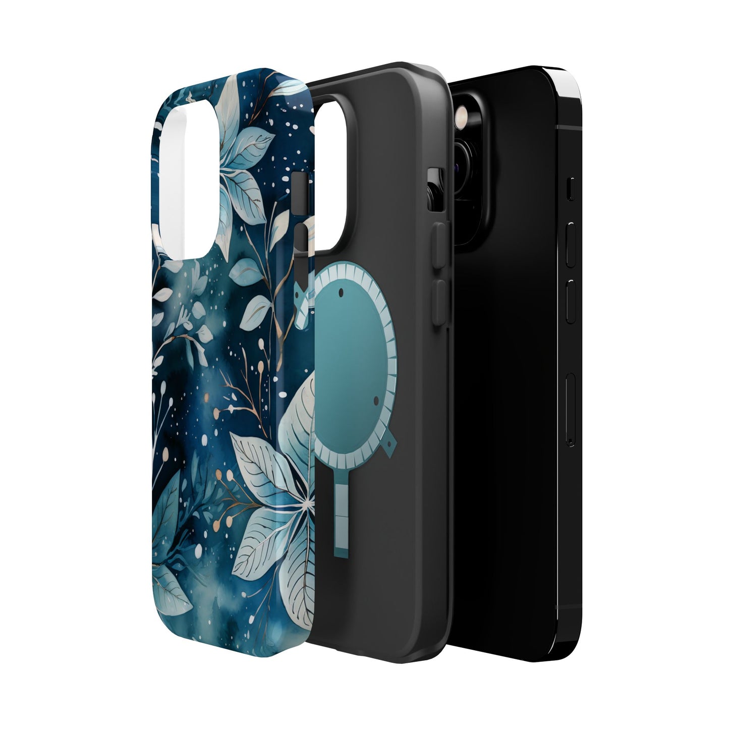 Midnight Frost Botanical – MagSafe iPhone Case