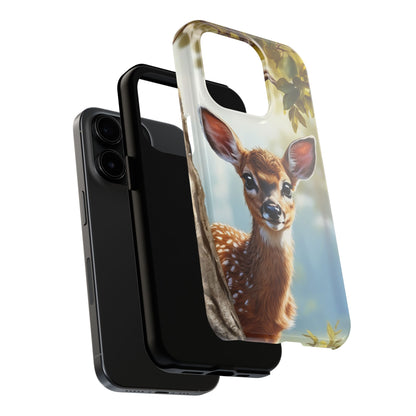 Whimsical Fawn in a Sunlit Forest iPhone Case