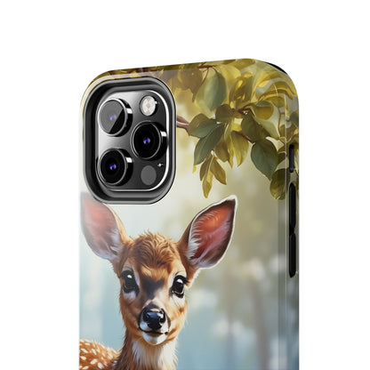 Whimsical Fawn in a Sunlit Forest iPhone Case