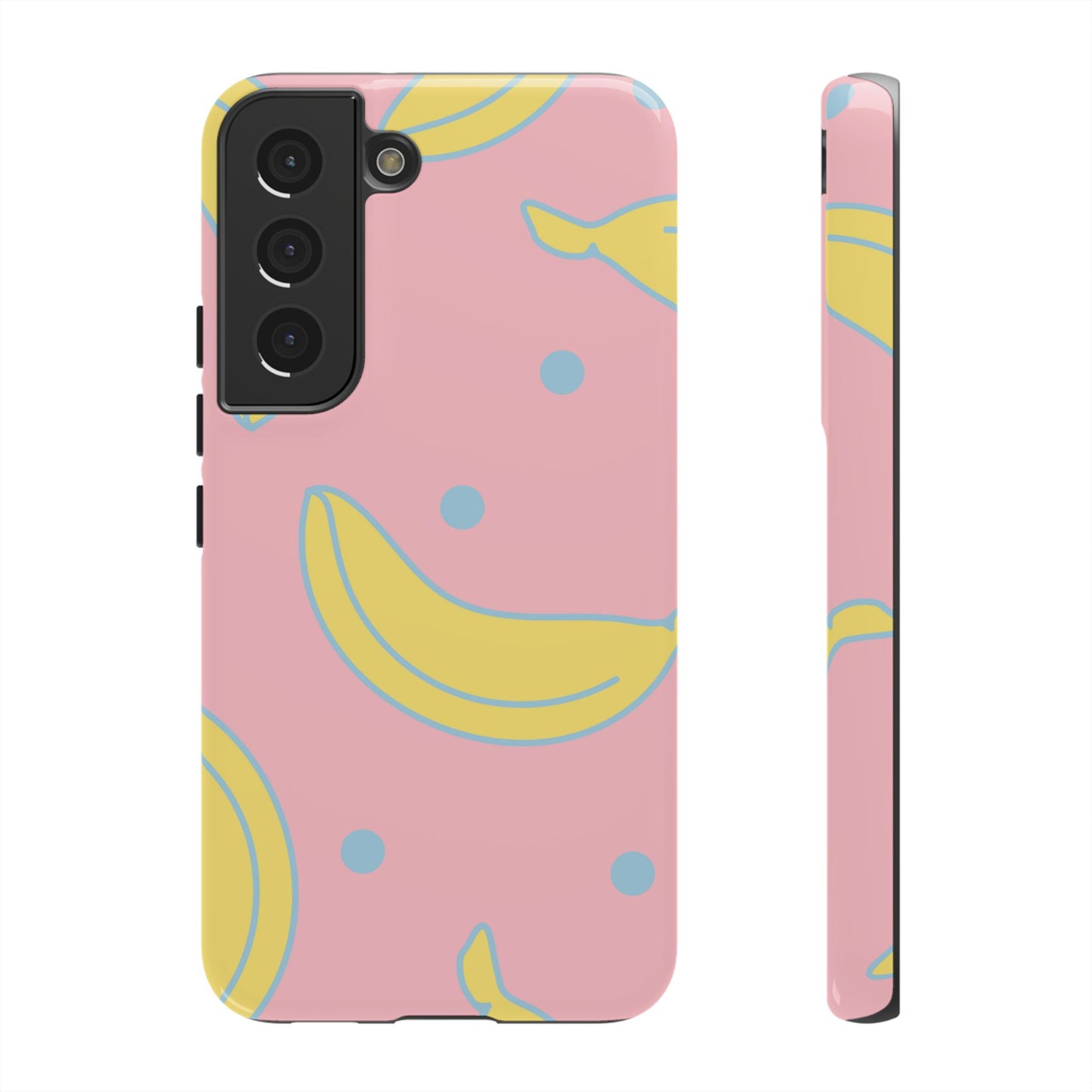 Pink Banana Pop Samsung Galaxy Case – Cute Pastel Design with Fun Retro Vibe