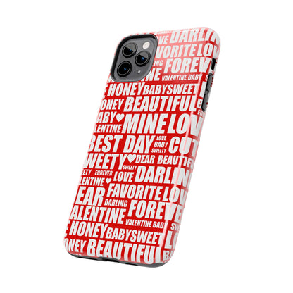 Valentine's Love Typography iPhone Case