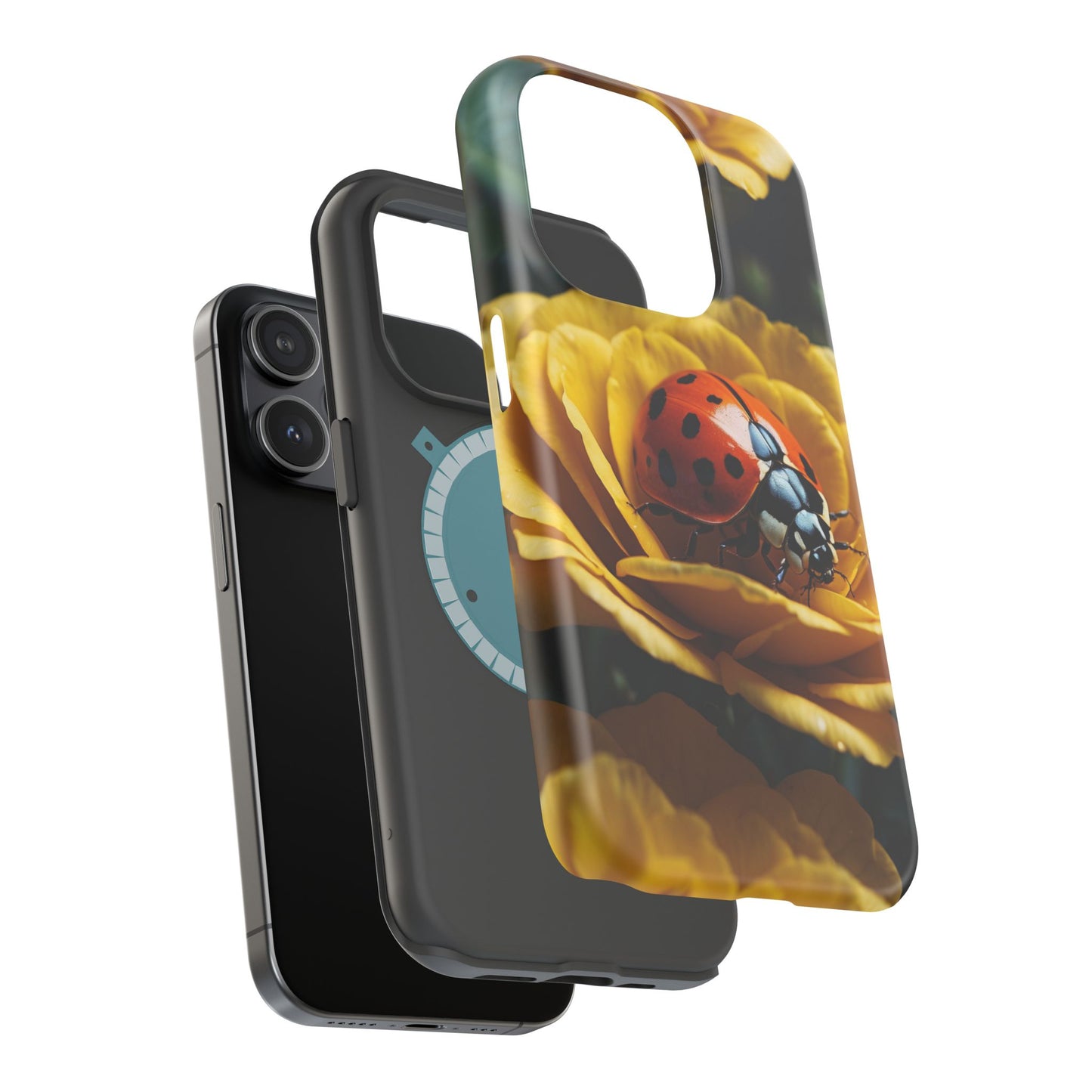 MagSafe iPhone Case: Ladybug on Yellow Petals