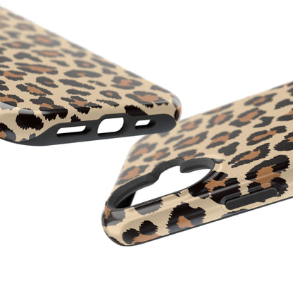 Wild Leopard Print Tough MagSafe iPhone Case – Bold Animal Pattern Design with Dual-Layer Protection