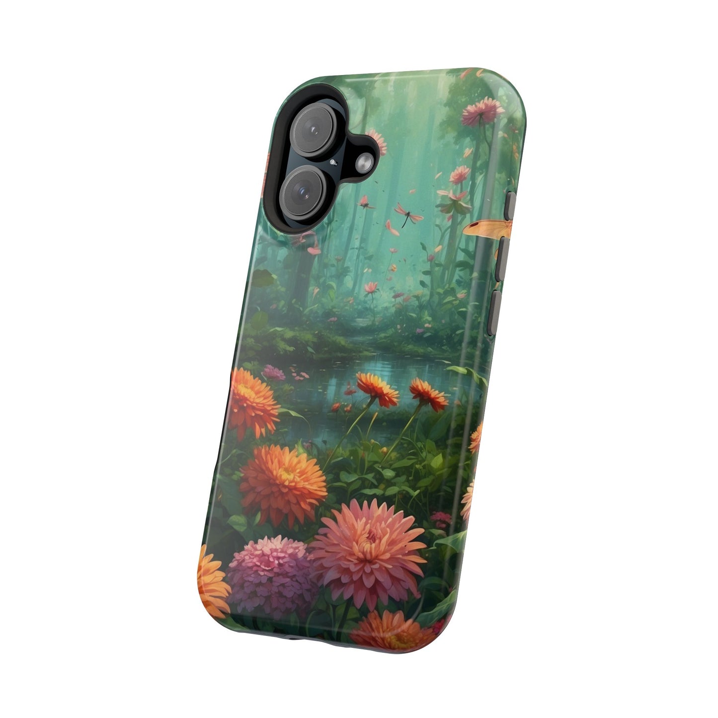 Enchanted Forest Dragonflies & Blossoms – MagSafe iPhone Series Case