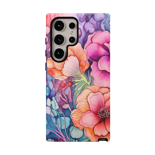 Bright Watercolor Floral Splash iPhone Series Case – Bold Artistic Design