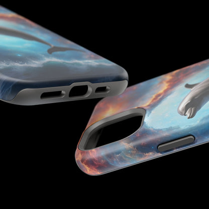 Cosmic Dolphin Space Vibes - MagSafe-Compatible Case