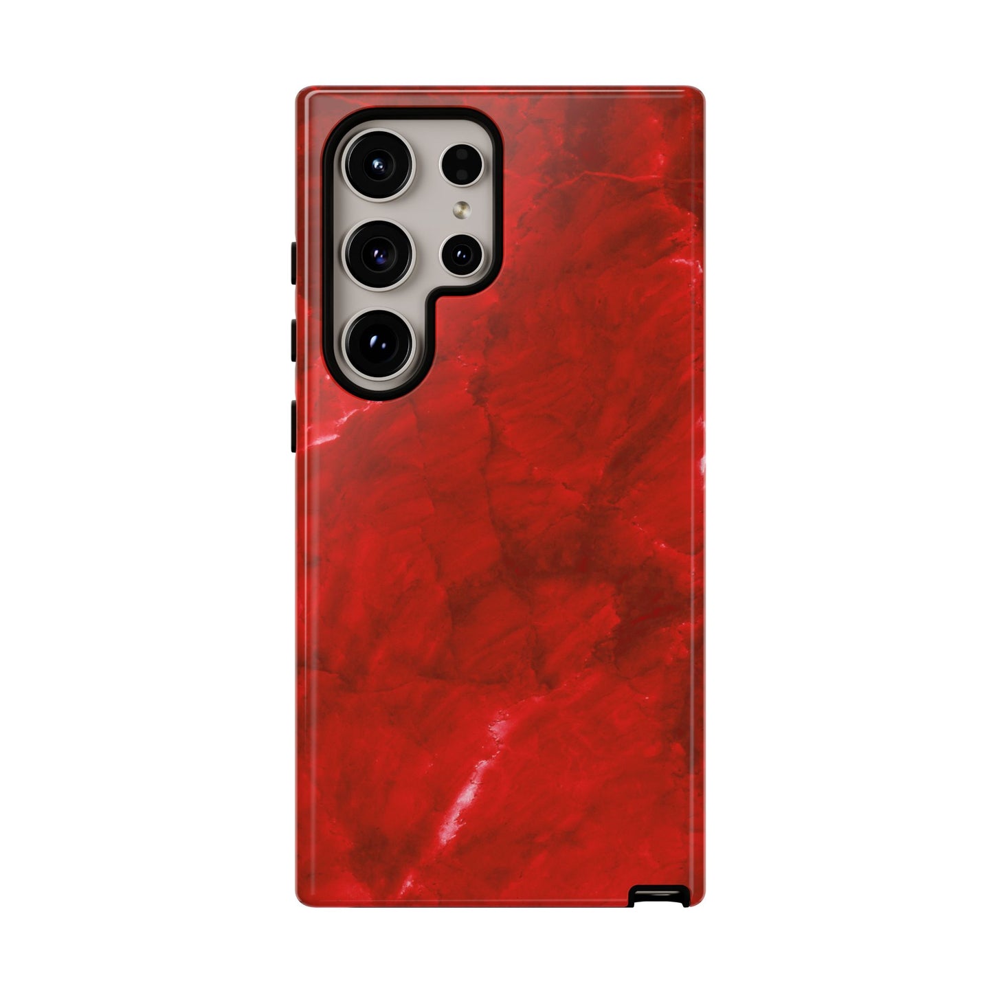 Bold Red Marble Samsung Galaxy Case – Luxe Modern Design with Vibrant Finish