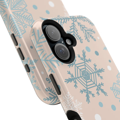 Winter Snowflakes MagSafe iPhone Case – Shockproof, Smooth Matte Finish, Dual-Layer Protection