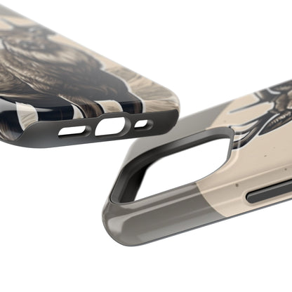 Monochrome Majesty – Regal Stag MagSafe iPhone Cases