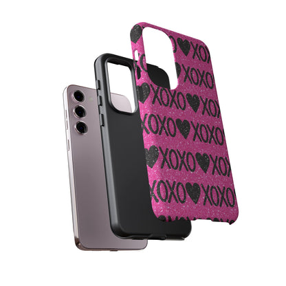 XOXO Glitter Hearts Samsung Case