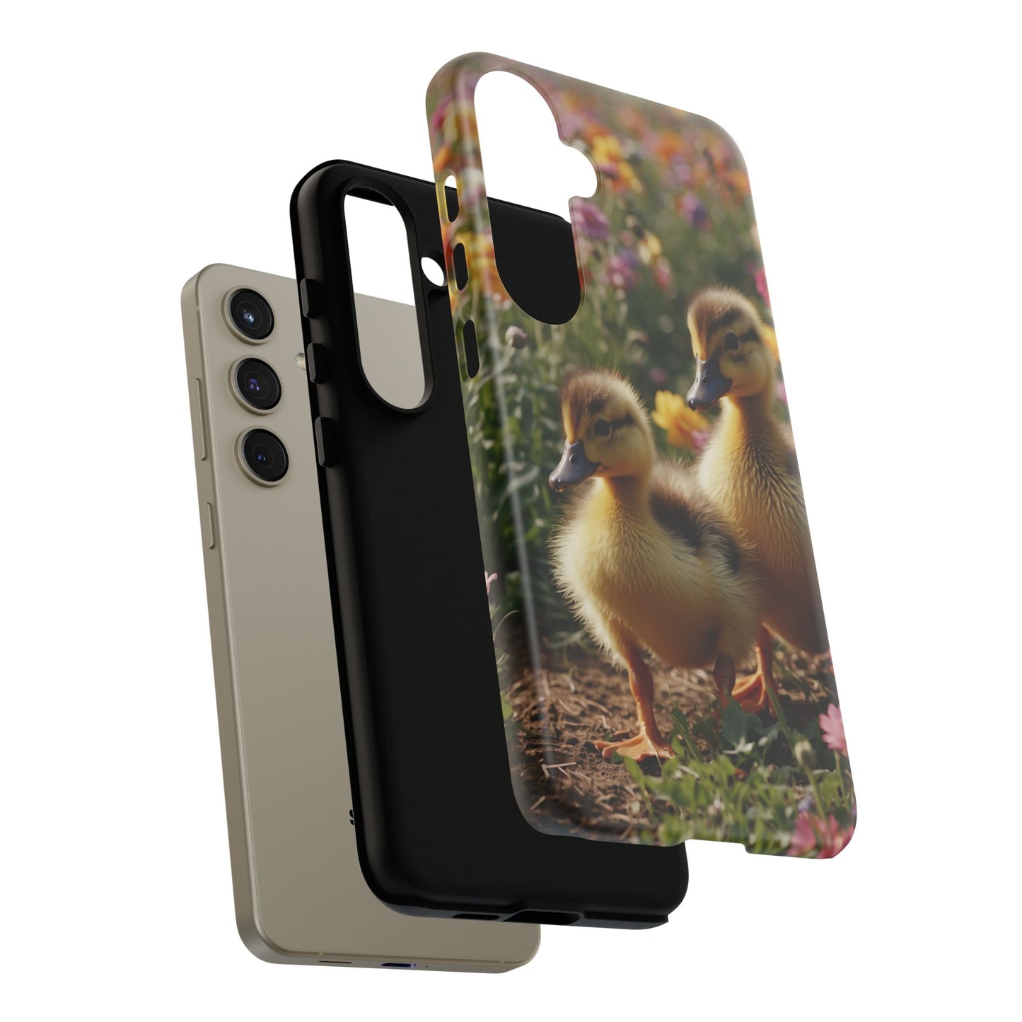 Charming Ducklings in Floral Garden - Samsung Galaxy Case