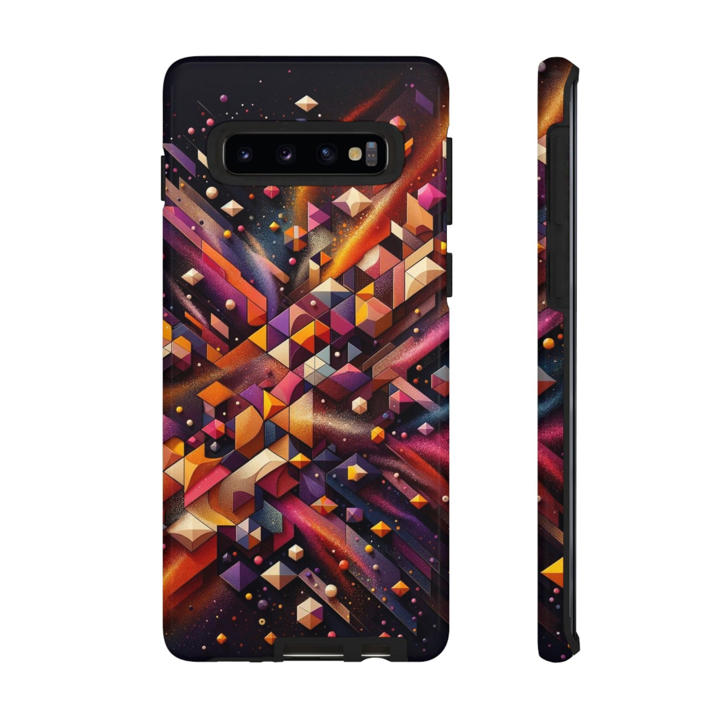 Vibrant Geometric Case | Futuristic Cosmic Art