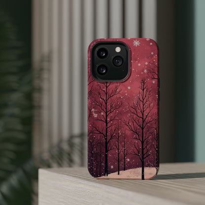 Pink Winter Twilight Forest - MagSafe iPhone Series Case