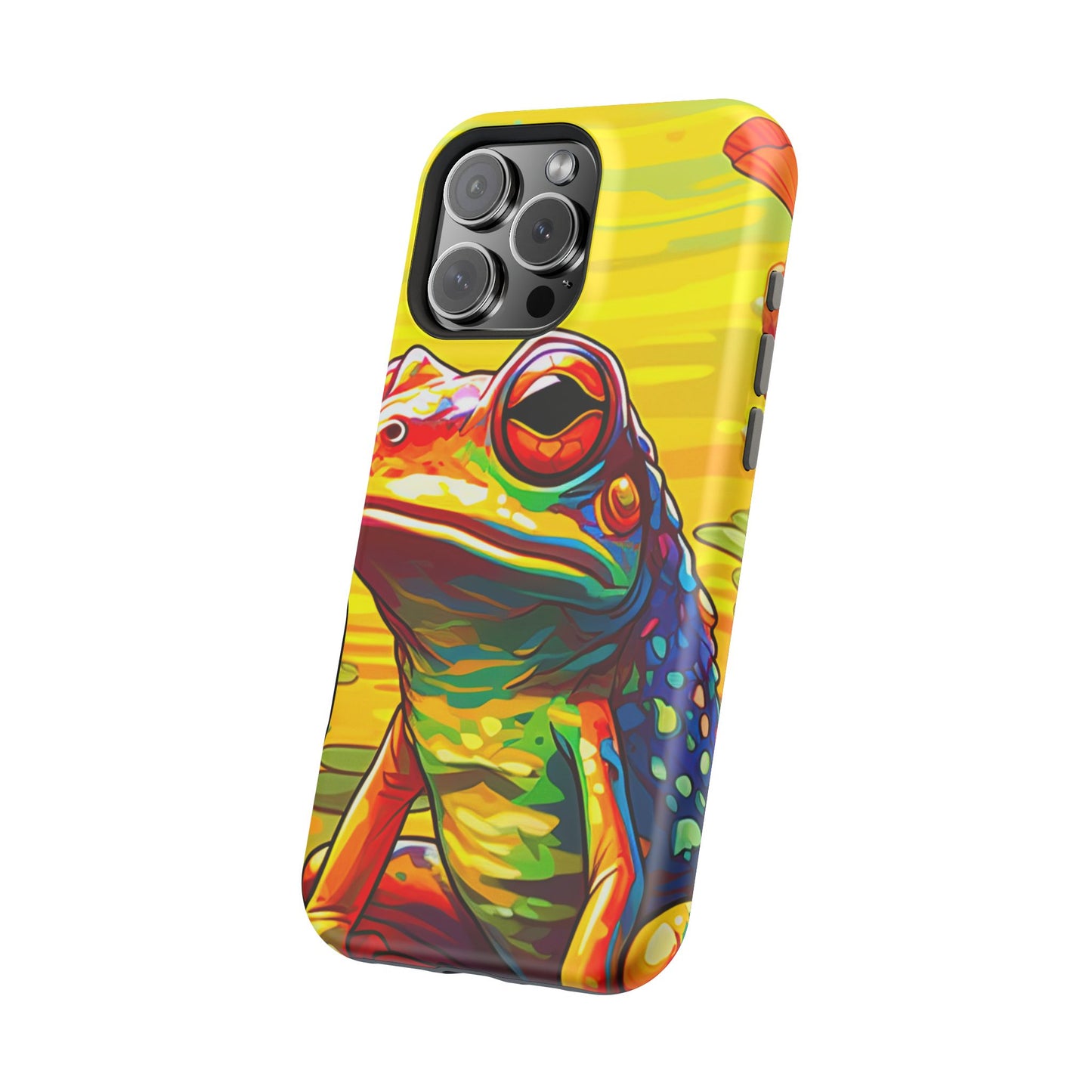 Vibrant Rainbow Frog Design – MagSafe iPhone Case