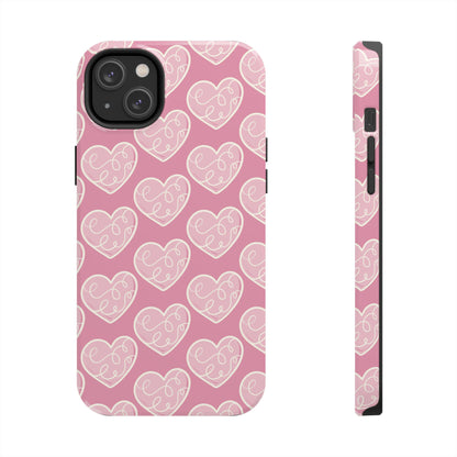 Soft Pink Hearts – iPhone Case