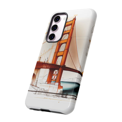 Golden Gate Bridge Samsung Galaxy Case - Architectural Sketch Design