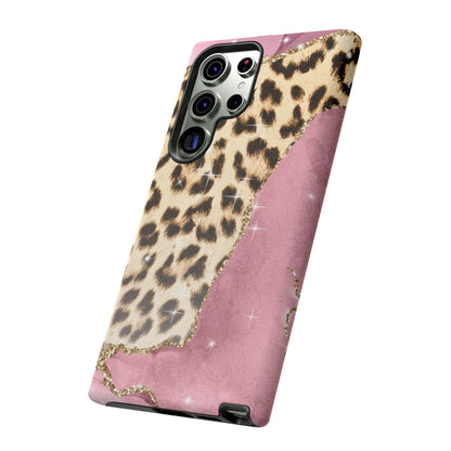 Pink Glam Leopard - Samsung Galaxy Series Case with Glitter Accents