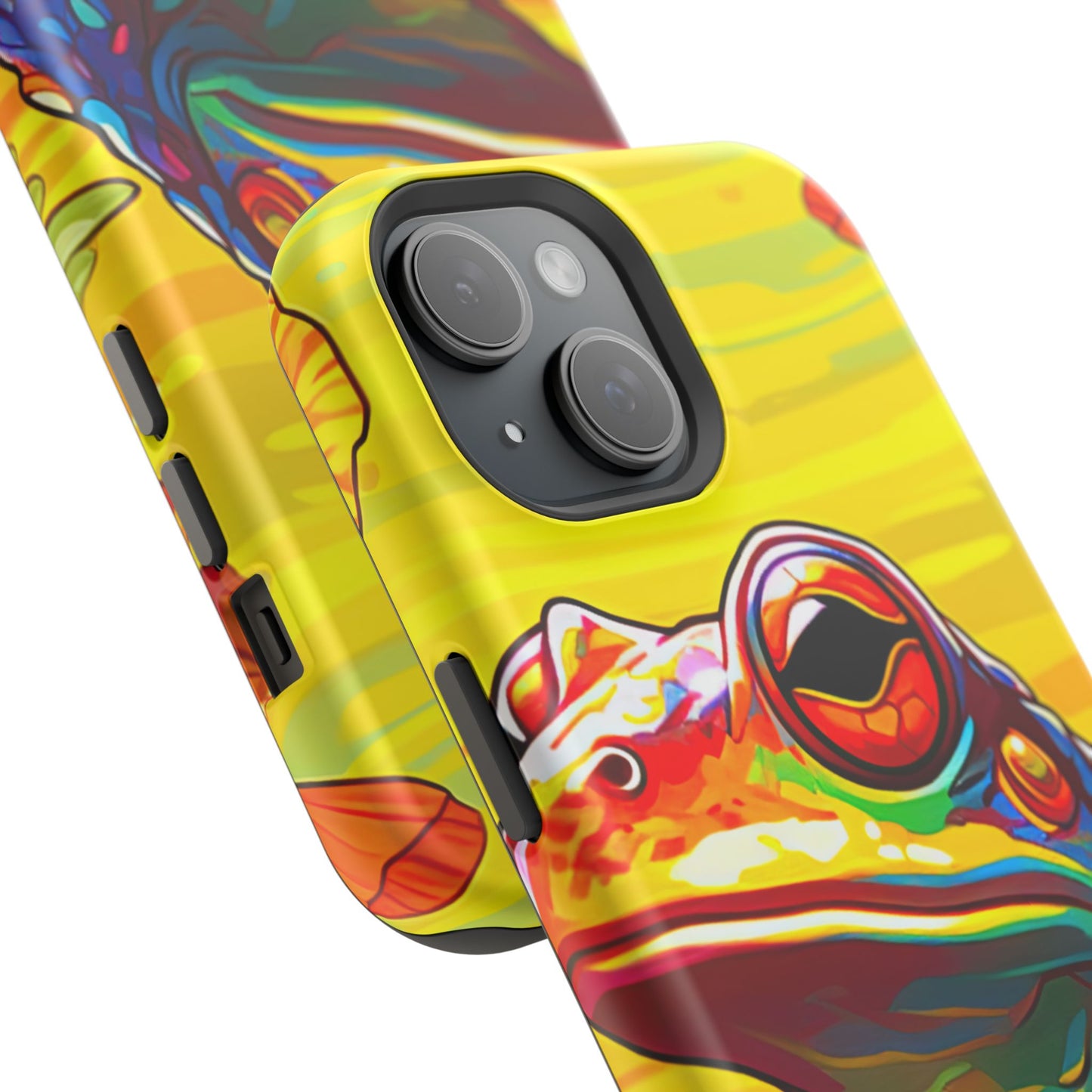 Vibrant Rainbow Frog Design – MagSafe iPhone Case