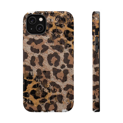 Vintage Distressed Leopard Print - MagSafe iPhone Series Case