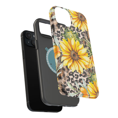 Leopard Sunflower Chic - MagSafe  iPhone Series Case