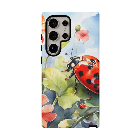 Watercolor Ladybug & Poppy Fields - Samsung Galaxy Case