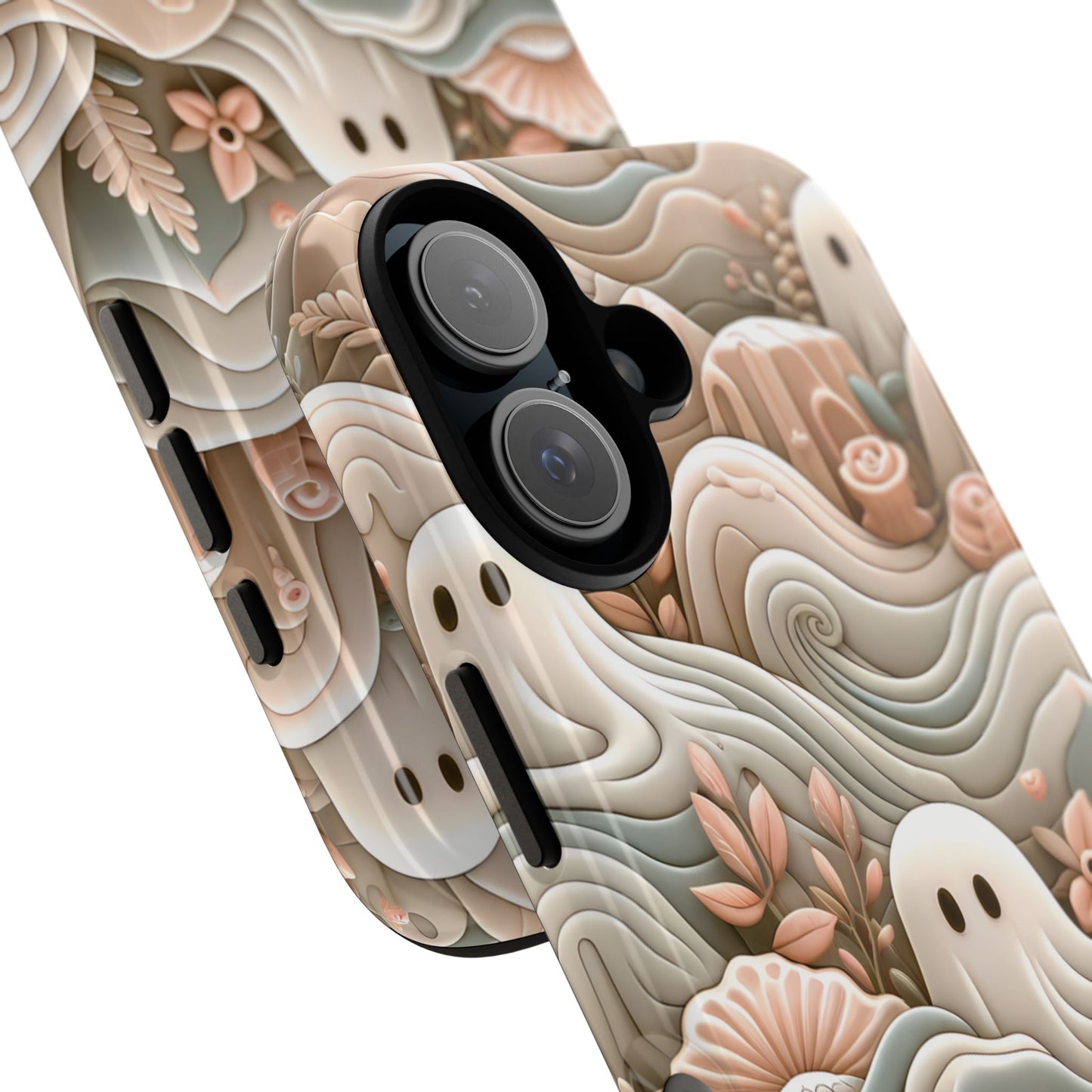 Boho Ghost Phone Case - Aesthetic Floral Protection Meets Whimsical Charm - Fits All iPhones, Samsung Galaxy, & Google Pixel. Premium Cases! - BOGO Cases