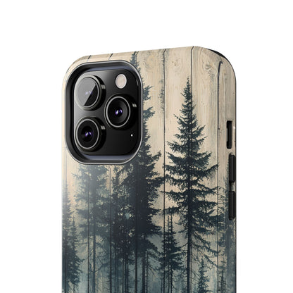 Misty Forest iPhone Case - Rustic Nature-Inspired Protective Cover