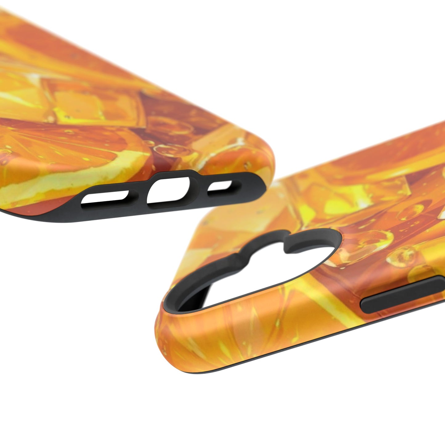 Citrus Splash MagSafe iPhone Case – Bright Orange Slices & Ice, Dual-Layer Protection