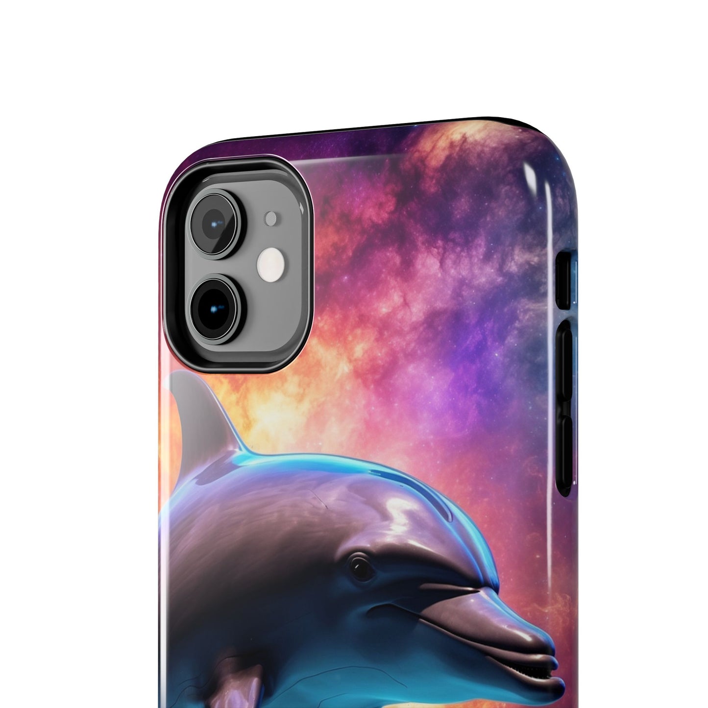 Cosmic Dolphin Galaxy Art - iPhone Case