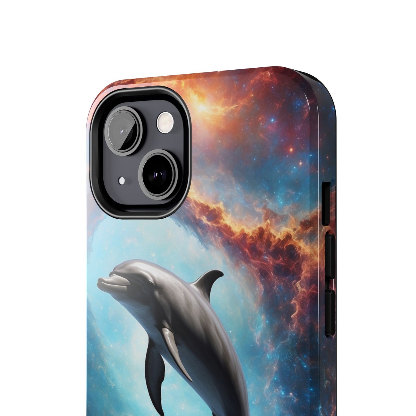 Cosmic Dolphin Space Vibes - iPhone Case