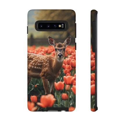 Fawn Among Tulips Samsung Galaxy Case