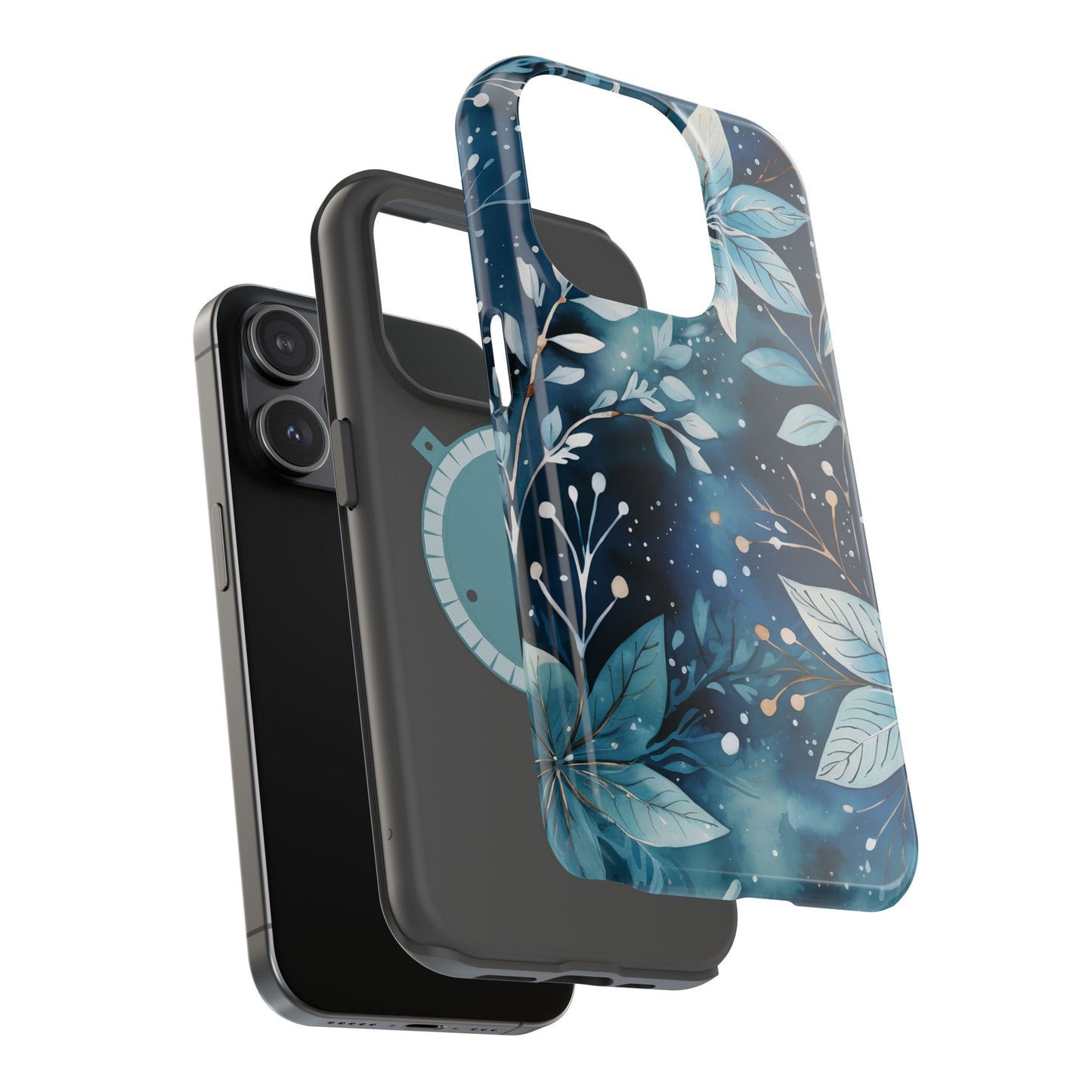 Midnight Frost Botanical – MagSafe iPhone Case