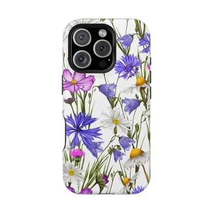 Wildflower Meadow MagSafe Case – Purple, Blue, and White Floral Design