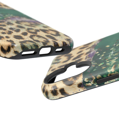 Emerald Glitter Leopard Print - MagSafe iPhone Series Case