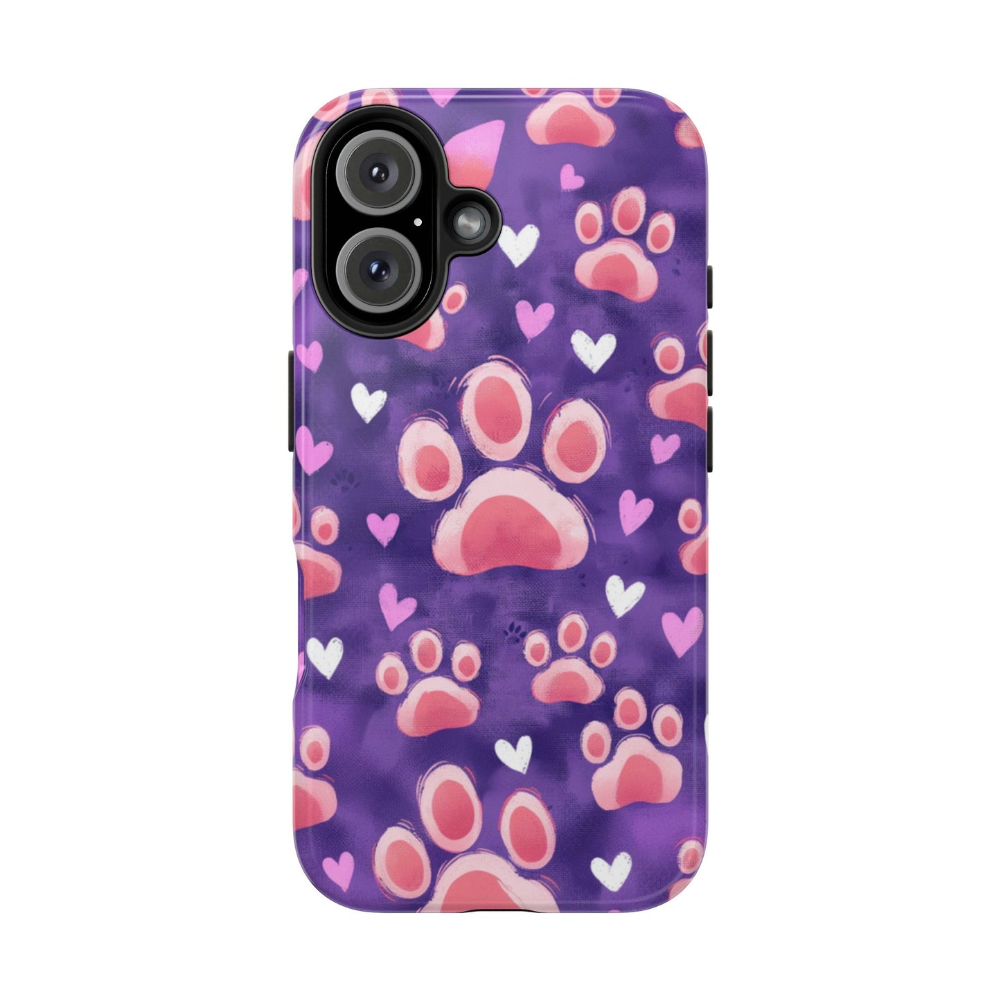 Bold Paw Print iPhone Case - Vibrant Pet-Themed Protective Cover