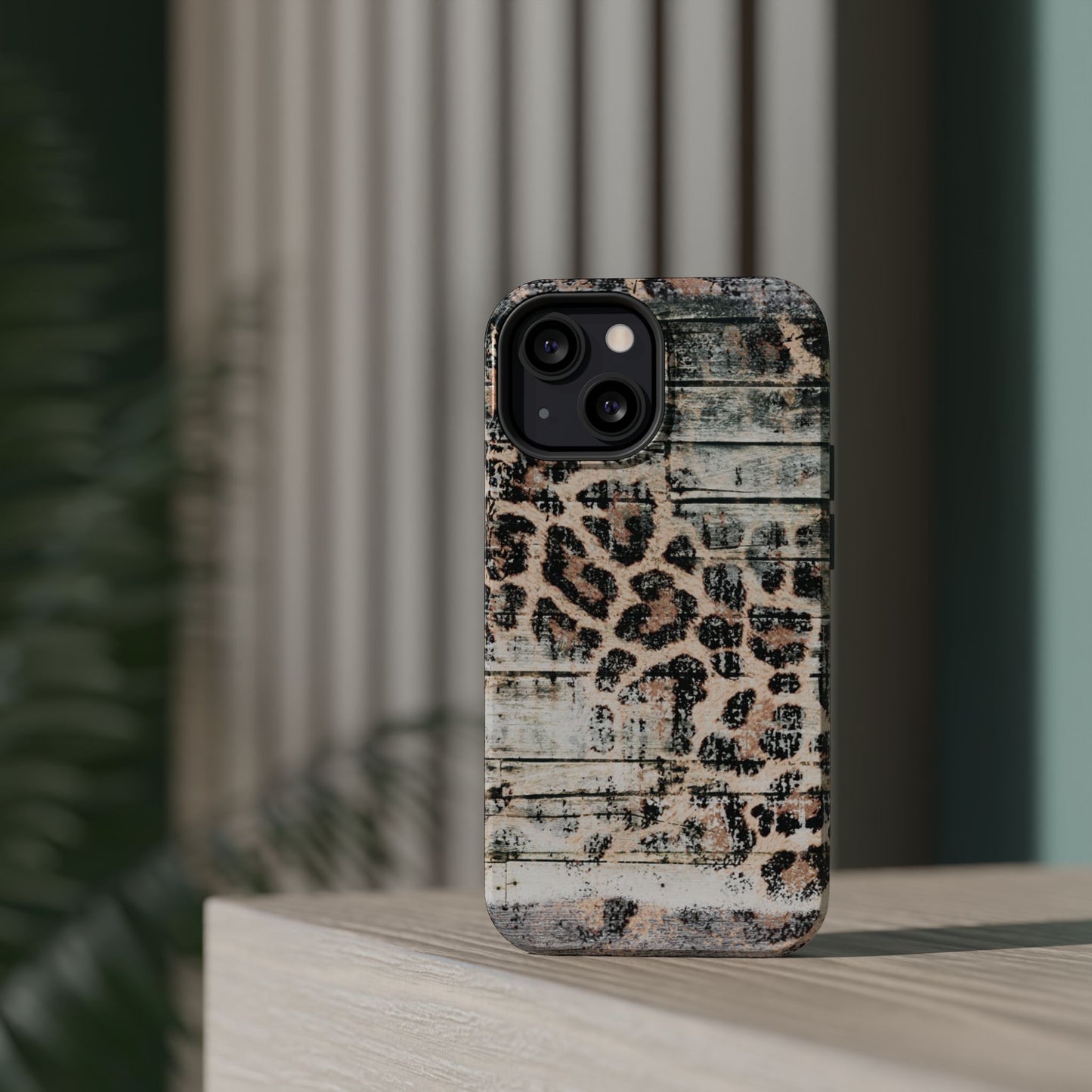 Rustic Leopard Wood Print - MagSafe iPhone Series Case