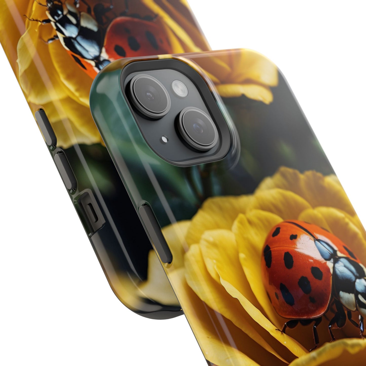 MagSafe iPhone Case: Ladybug on Yellow Petals