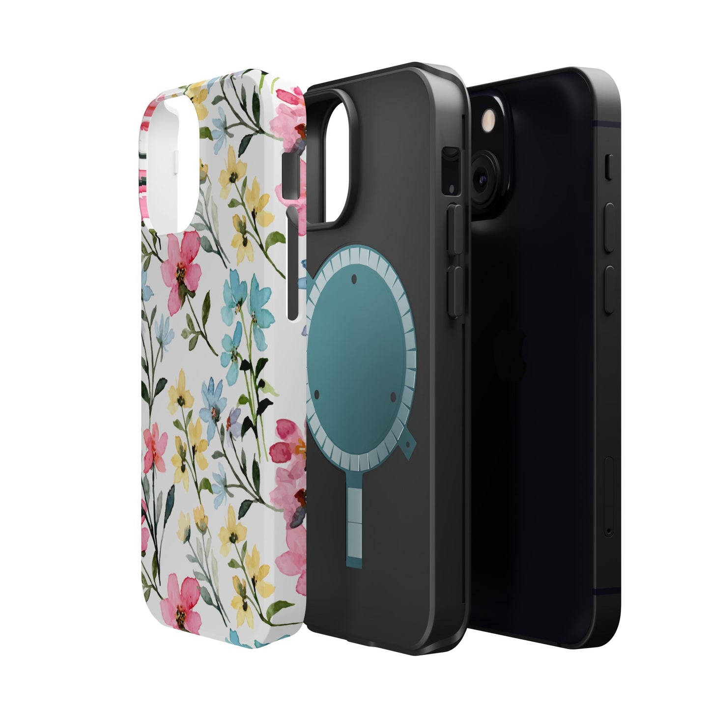 Watercolor Floral Bliss – MagSafe Case with Pastel Flower Design