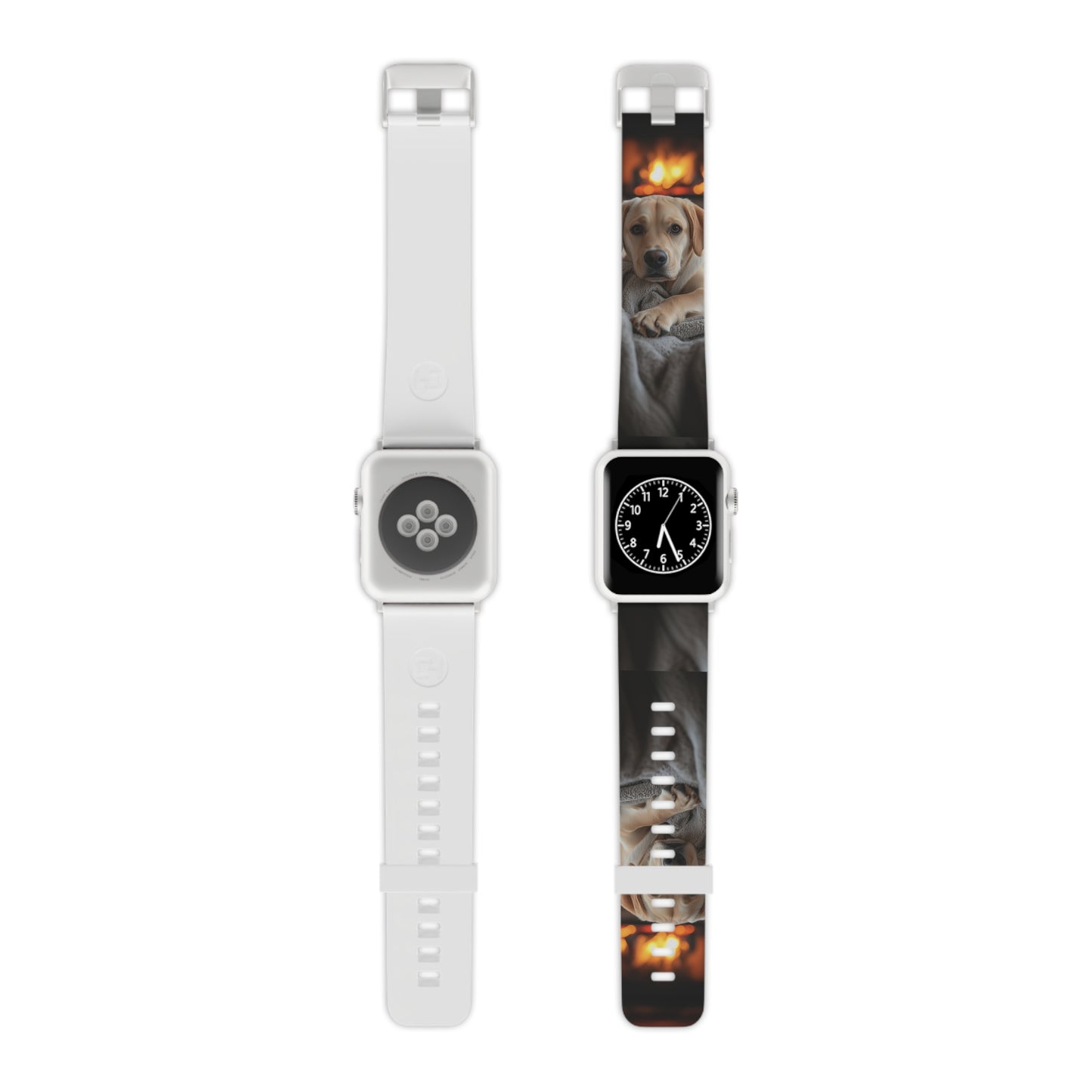 Cozy Labrador by the Fireplace Apple Watch Band