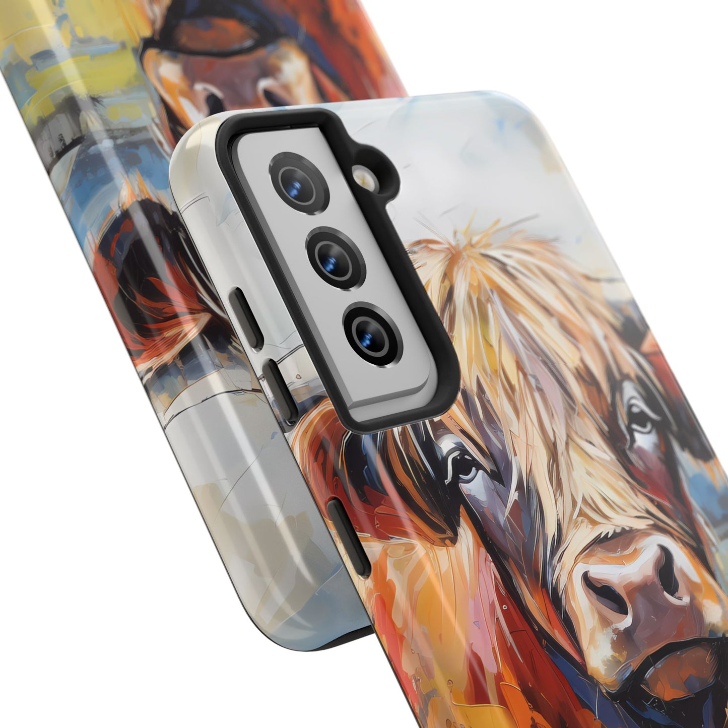 Cute Western Phone Case | Highland Cow | Robust Rocky Mountain-Inspired | Expressionism | Fresco