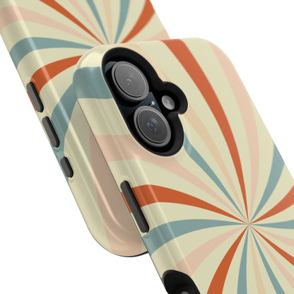 Retro Swirl MagSafe iPhone Case – Durable, Vintage-Inspired Design with Dual-Layer Protection